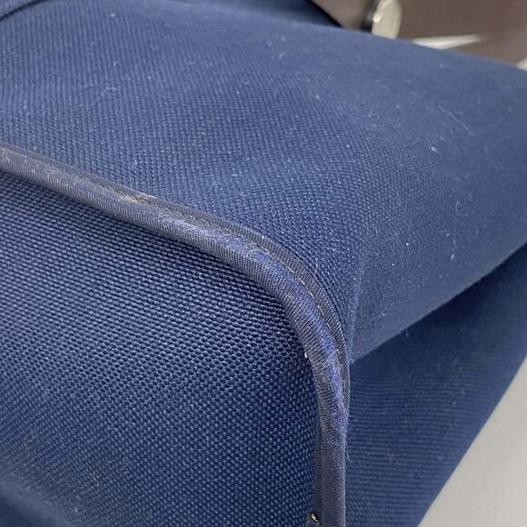 Hermes Hermès Cabag Elan PM Tote Bag in Navy Canvas with R Stamp for Women - Picture 6 of 10